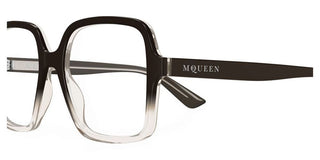 Alexander McQueen AM0538O women Black Geometric Eyeglasses