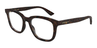 Alexander McQueen AM0539O women Havana Squared Eyeglasses