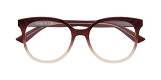 Alexander McQueen AM0540O women Brown Cat Eye Eyeglasses