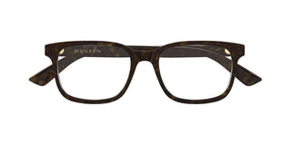 Alexander McQueen AM0541O men Havana Squared Eyeglasses