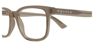Alexander McQueen AM0541O men Brown Squared Eyeglasses