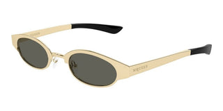 Alexander McQueen AM0545S unisex Gold Oval Sunglasses
