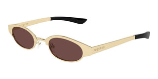 Alexander McQueen AM0545S unisex Gold Oval Sunglasses