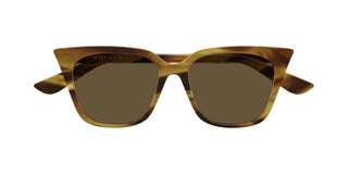 Alexander McQueen AM0556S women Brown Cat Eye Sunglasses