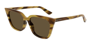 Alexander McQueen AM0556S women Brown Cat Eye Sunglasses