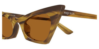 Alexander McQueen AM0557S women Brown Cat Eye Sunglasses