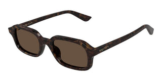Alexander McQueen AM0558S men Havana Rectangle Sunglasses