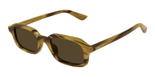 Alexander McQueen AM0558S men Brown Rectangle Sunglasses