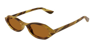 Alexander McQueen AM0559S women Brown Round Sunglasses