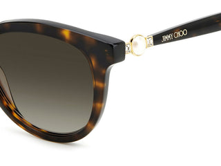Jimmy Choo ANNABETH/S women Havana Butterfly Sunglasses