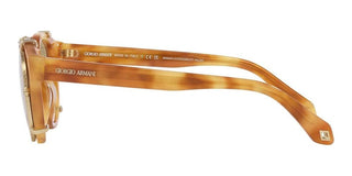 Giorgio Armani AR 8190U men Havana Round Sunglasses