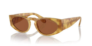 Giorgio Armani AR 8216 men Havana Oval Sunglasses