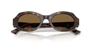 Giorgio Armani Ar 8245hu Women Havana Oval Sunglasses