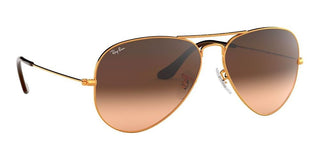 Ray-Ban AVIATOR LARGE METAL RB 3025 unisex Rose gold Pilot Sunglasses