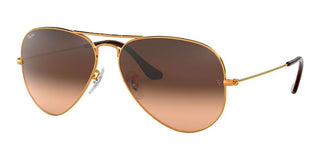 Ray-Ban AVIATOR LARGE METAL RB 3025 unisex Rose gold Pilot Sunglasses