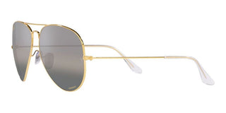Ray-Ban AVIATOR LARGE METAL RB 3025 CHROMANCE unisex Gold Pilot Sunglasses