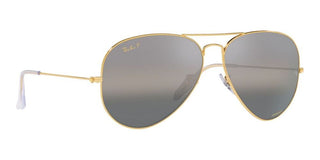 Ray-Ban AVIATOR LARGE METAL RB 3025 CHROMANCE unisex Gold Pilot Sunglasses