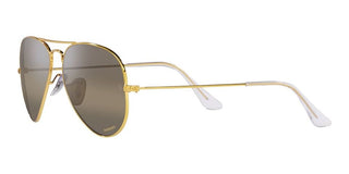 Ray-Ban AVIATOR LARGE METAL RB 3025 CHROMANCE unisex Gold Pilot Sunglasses