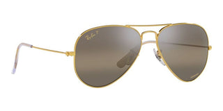 Ray-Ban AVIATOR LARGE METAL RB 3025 CHROMANCE unisex Gold Pilot Sunglasses
