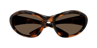 Balenciaga Bb0384sa Unisex Havana Cat Eye Sunglasses
