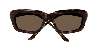 Balenciaga Bb0385s Men Havana Squared Sunglasses