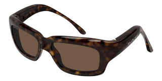 Balenciaga Bb0385s Men Havana Squared Sunglasses