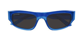 Balenciaga Bb0388s Unisex Blue Squared Sunglasses