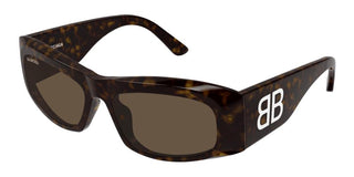Balenciaga Bb0395s Women Havana Squared Sunglasses