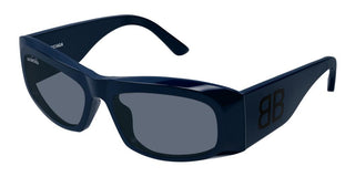 Balenciaga Bb0395s Women Blue Squared Sunglasses