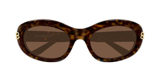 Balenciaga BB0431S women Havana Oval Sunglasses