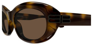 Balenciaga BB0431S women Havana Oval Sunglasses