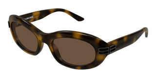 Balenciaga BB0431S women Havana Oval Sunglasses