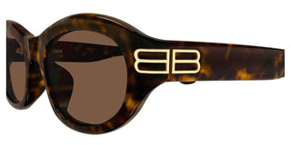 Balenciaga BB0434SK women Havana Oval Sunglasses
