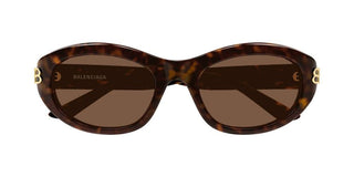 Balenciaga BB0434SK women Havana Oval Sunglasses
