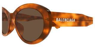 Balenciaga BB0446S women Havana Oval Sunglasses
