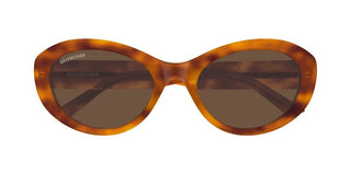 Balenciaga BB0446S women Havana Oval Sunglasses