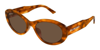Balenciaga BB0446S women Havana Oval Sunglasses