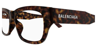 Balenciaga BB0450O men Havana Squared Eyeglasses