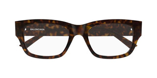 Balenciaga BB0450O men Havana Squared Eyeglasses