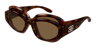 Balenciaga BB0456S unisex Havana Geometric Sunglasses
