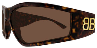 Balenciaga BB0457S unisex Havana Shield Sunglasses