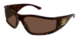 Balenciaga BB0457S unisex Havana Shield Sunglasses