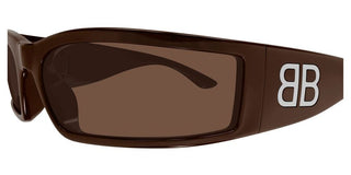 Balenciaga BB0458S unisex Brown Shield Sunglasses