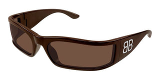 Balenciaga BB0458S unisex Brown Shield Sunglasses
