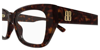 Balenciaga BB0483O women Havana Squared Eyeglasses