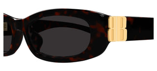 Balenciaga Bb0505s Women Havana Squared Sunglasses