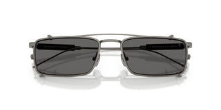 Brunello Cucinelli BC 2014ST WITH CLIP ON men Grey Rectangle Sunglasses