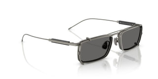 Brunello Cucinelli BC 2014ST WITH CLIP ON men Grey Rectangle Sunglasses