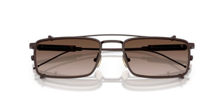 Brunello Cucinelli BC 2014ST WITH CLIP ON men Brown Rectangle Sunglasses