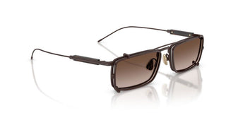 Brunello Cucinelli BC 2014ST WITH CLIP ON men Brown Rectangle Sunglasses
